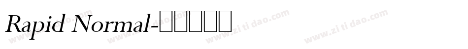 Rapid Normal字体转换